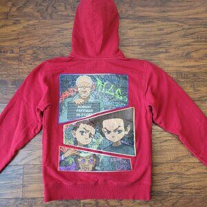 [adult swim] THE BOONDOCKS Street Art Character Red Pullover Hoodie sz YL 14/16